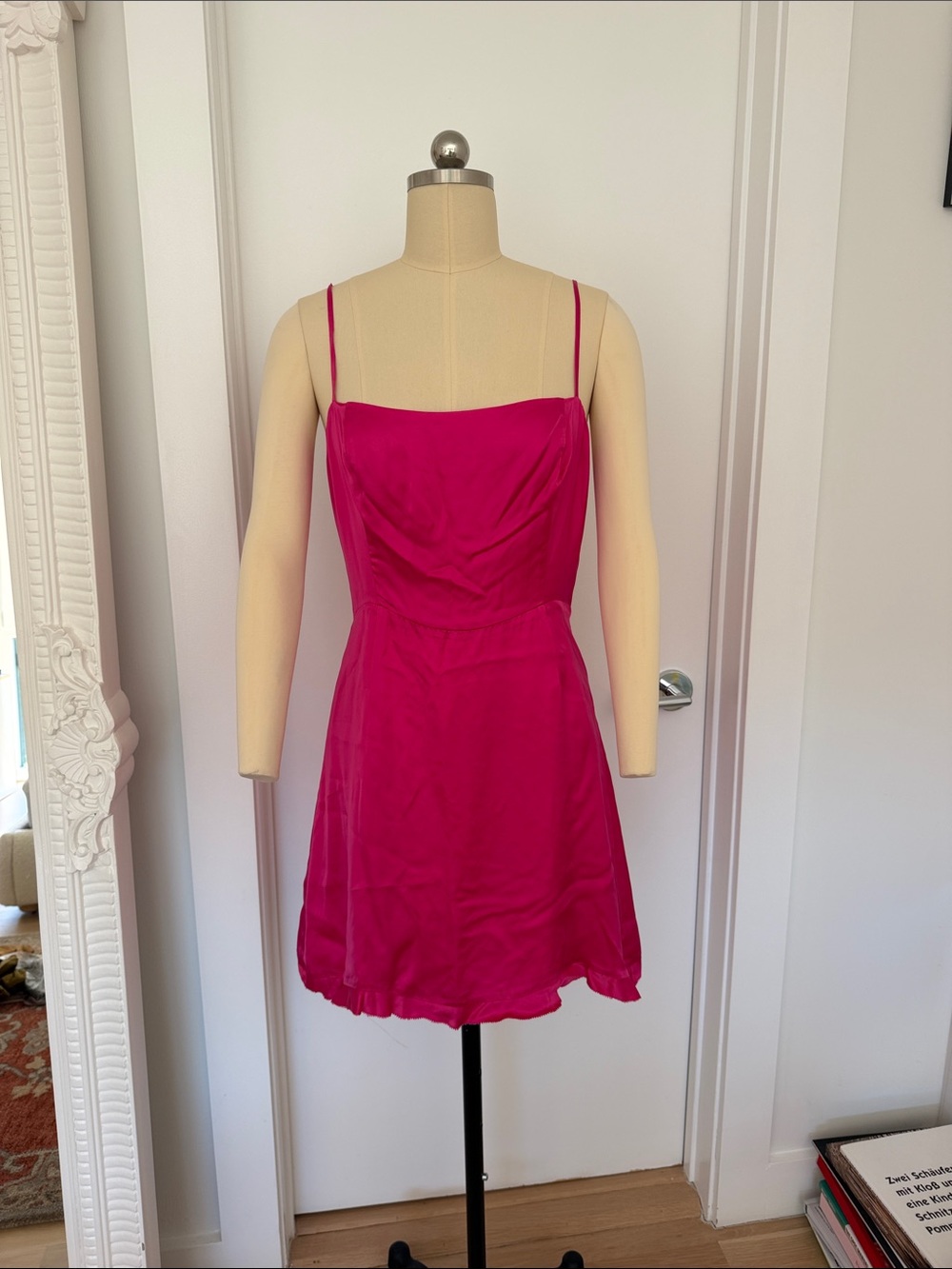 Wilfred Fuchsia Spaghetti-Strap Mini Dress